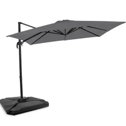 Vonroc Premium Zweefparasol Pisogne 300x300cm – Incl. Vulbare Tegels, Kruisvoet & Beschermhoes