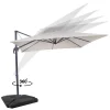 Vonroc Premium Zweefparasol Pisogne 300x300cm – Incl. Vulbare Tegels, Kruisvoet & Beschermhoes – Vie