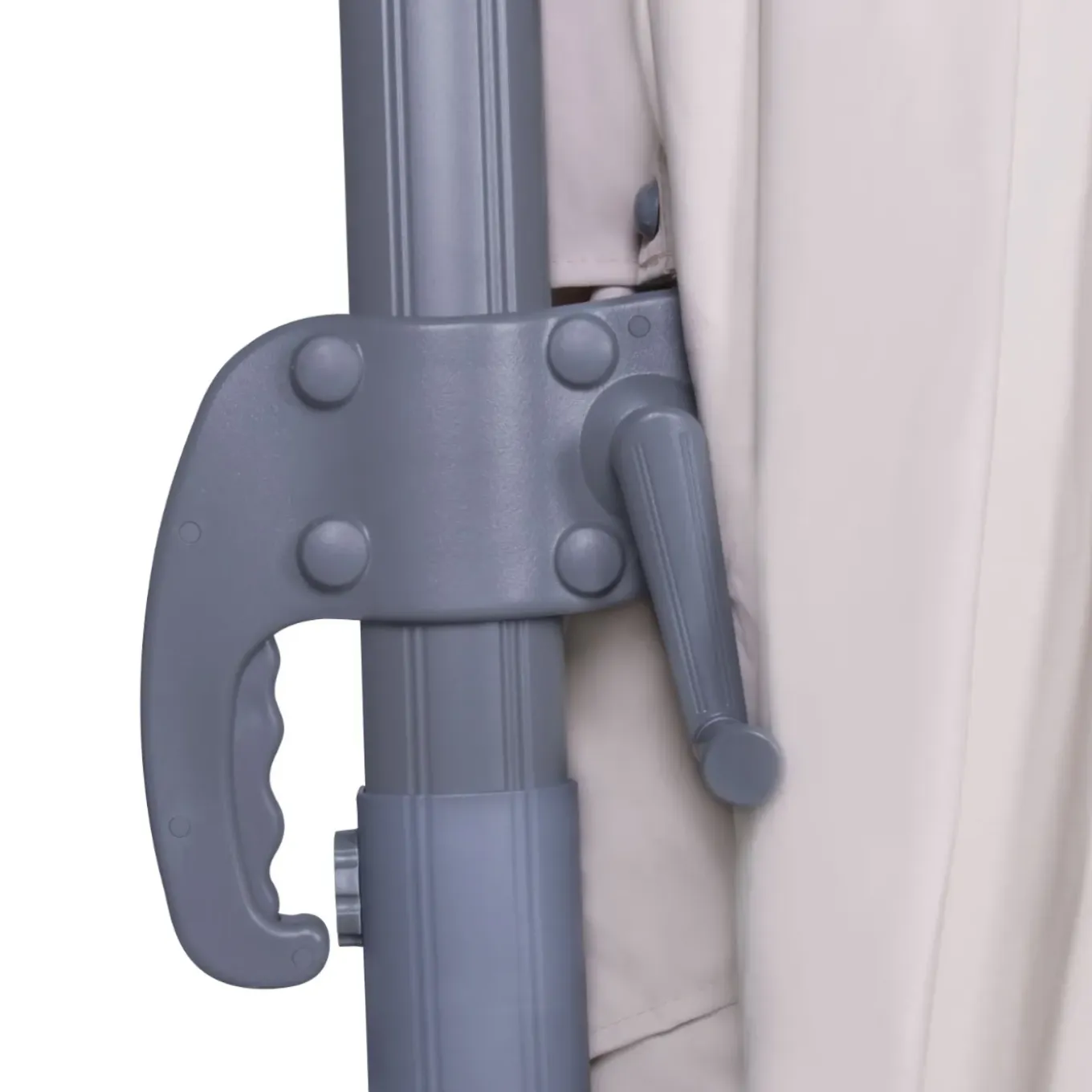 Vonroc Premium Zweefparasol Pisogne 300x300cm – Incl. Vulbare Tegels, Kruisvoet & Beschermhoes – Vie