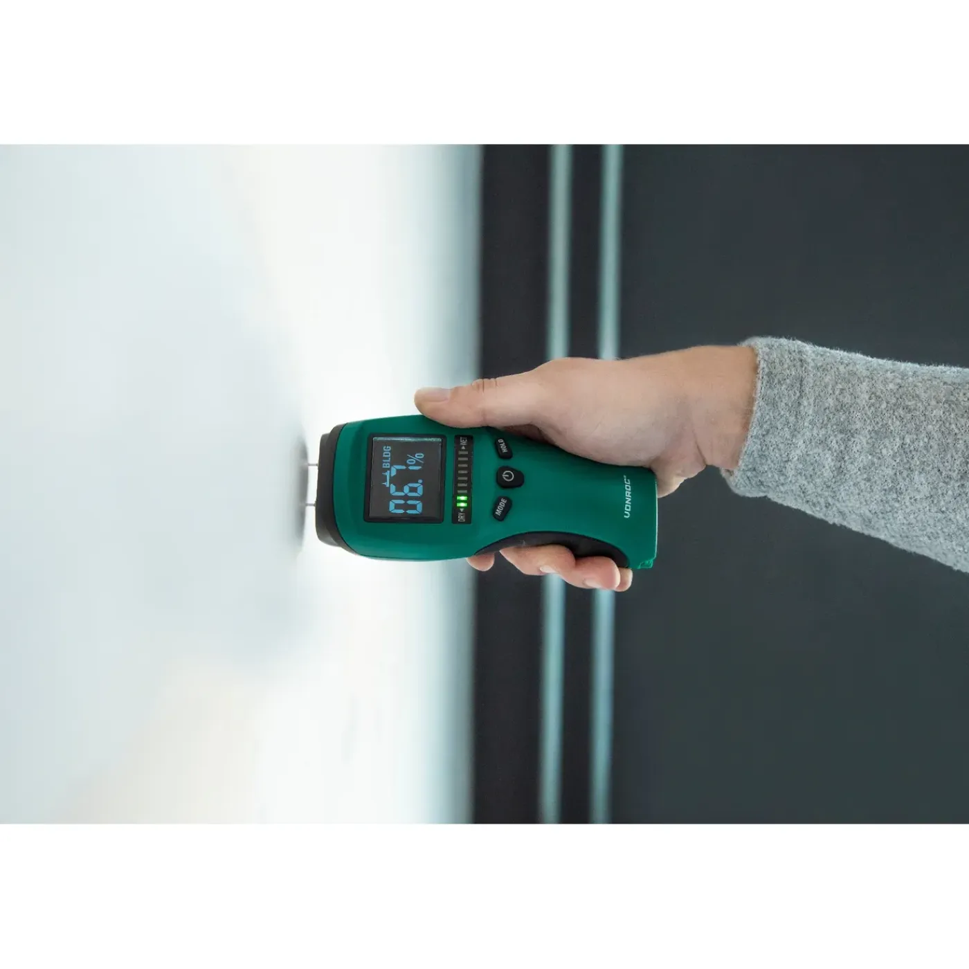 VONROC Pro Vochtmeter – Professioneel Gebruik – Accuraat – Hoog Contrast Lcd Met Achtergrondverlicht
