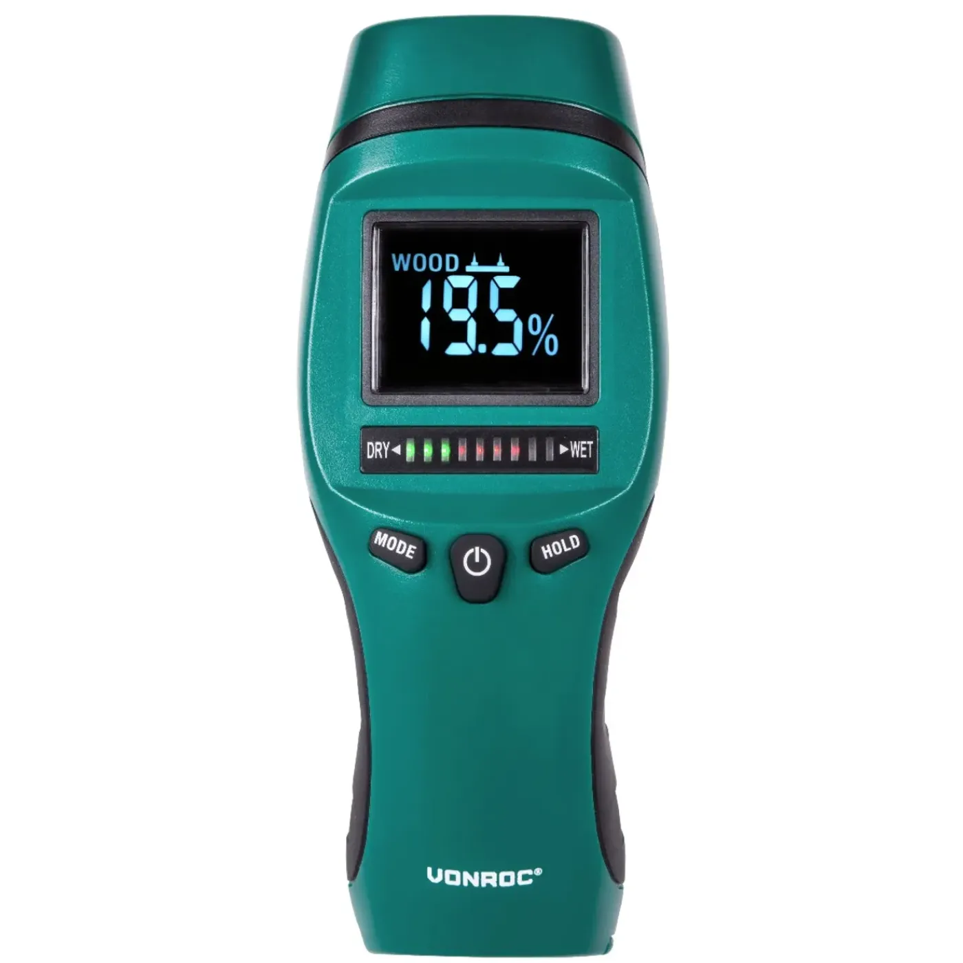VONROC Pro Vochtmeter – Professioneel Gebruik – Accuraat – Hoog Contrast Lcd Met Achtergrondverlicht
