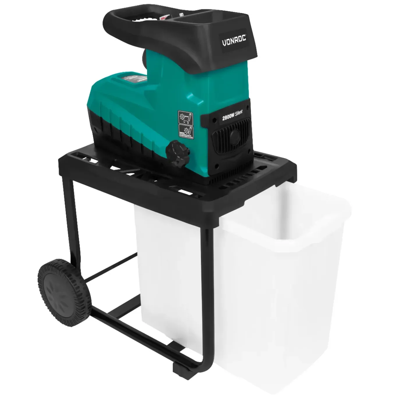 Vonroc Stille Hakselaar 2800w – Voor Takken Tot Diam.45mm | Incl. 60l Opvangbak