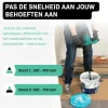 Vonroc Verf / Cementmenger – 1800w – 2 Versnellingen – 3m Rubberen Kabel – Incl. Roerstaaf 140x600mm