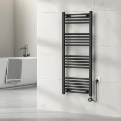 Vtw Living - Handdoekradiator Elektrisch 1200 × 500 mm - Mat Zwart - 500 Watt