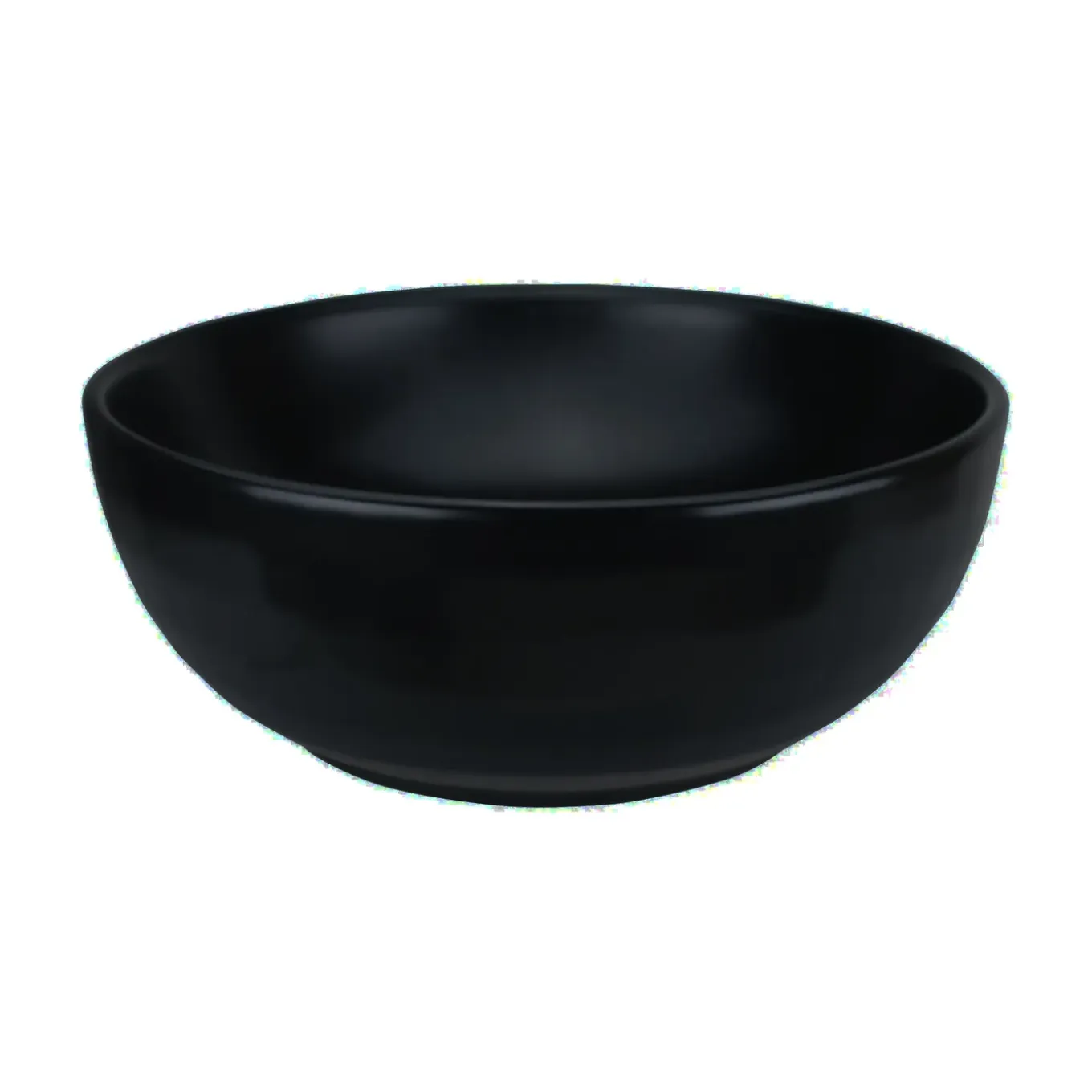 Vtw Living - Waskom Rond Mat Zwart Keramiek - Opbouwwaskom 40 cm