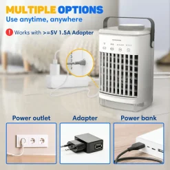 Vulpes Goods Mini Airco - Mobiele Airco - Luchtkoeler - Aircooler - Tafelventilator