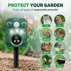 Vulpes Goods Ultrasone Kattenverjager - Kattenschrik - Dierenverjager - werkt op zonne-energie