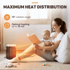 Vulpes Goods Ventilatorkachel - Elektrische Kachel - 3 Standen - Thermostaat - 1500W