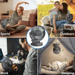 Vulpes Goods Ventilator - Tafelventilator - Fluisterstil - Oplaadbaar - Timer - Afstandsbediening