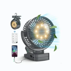 Vulpes Goods Ventilator - Tafelventilator - Fluisterstil - Oplaadbaar - Timer - Afstandsbediening