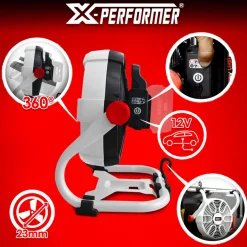 X-Performer 20v Xpfan20li-230 Ventilator - Kan Gebruikt Worden In 12v Auto's - Alleen Gereedschap Zonder Accu