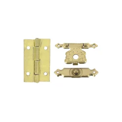 Vynex meubelscharnier - messinggecoat staal - 15x9 mm - 3 stuks
