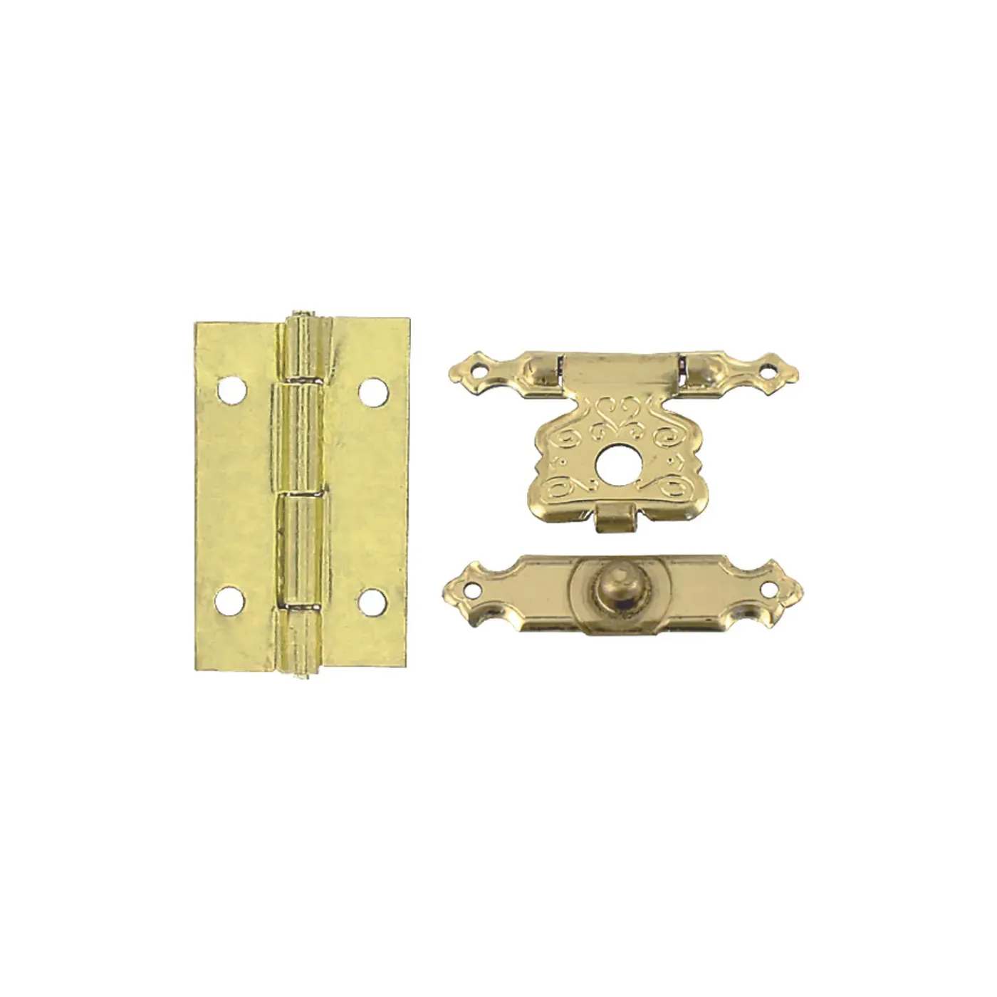 Vynex meubelscharnier - messinggecoat staal - 15x9 mm - 3 stuks