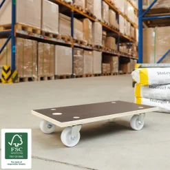 Wagner Transportroller MaxiGrip - 57,5x30cm - 250kg - Hout - Antislip