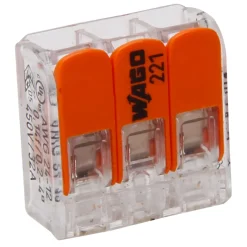 Wago lasklem hersluitbaar 3-voudig 0,2 - 4,0 mm² oranje 5 stuks