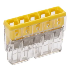 Wago lasklem 5-voudig 0,5 - 2,5 mm² geel 10 stuks