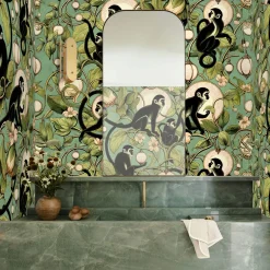 Wallpapers4beginners - Behang - Apenlantaarns - Vegan Papier - 280x200cm, 5,5m2