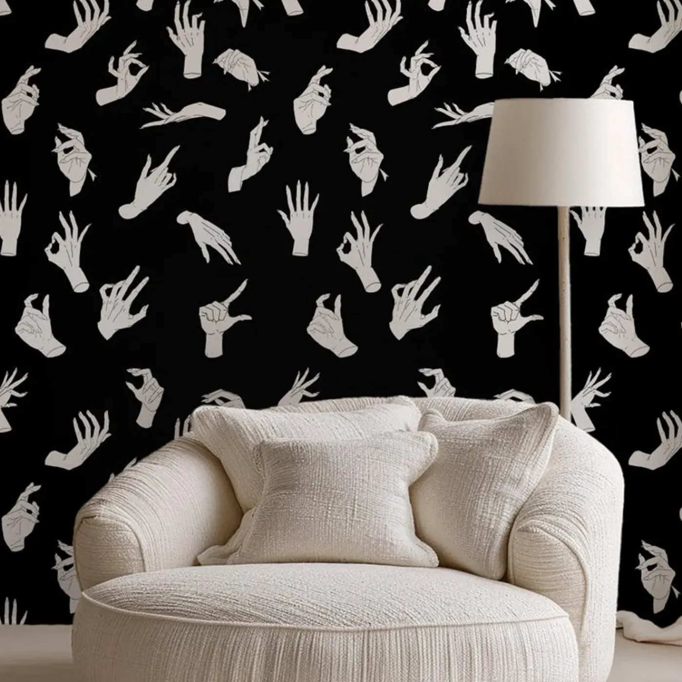 Wallpapers4beginners - Behang - Handen - Vegan Papier - 280x200cm, 5,5m2