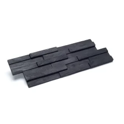 Wallsupply Houtstrips UltraWood Teak Yakisugi - Uni - Teak - 30x30cm - 0,09m²