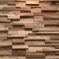 Wallsupply houtstrip UltraWood Firenze - Uni - Teak - 50x18cm - 0,09m²