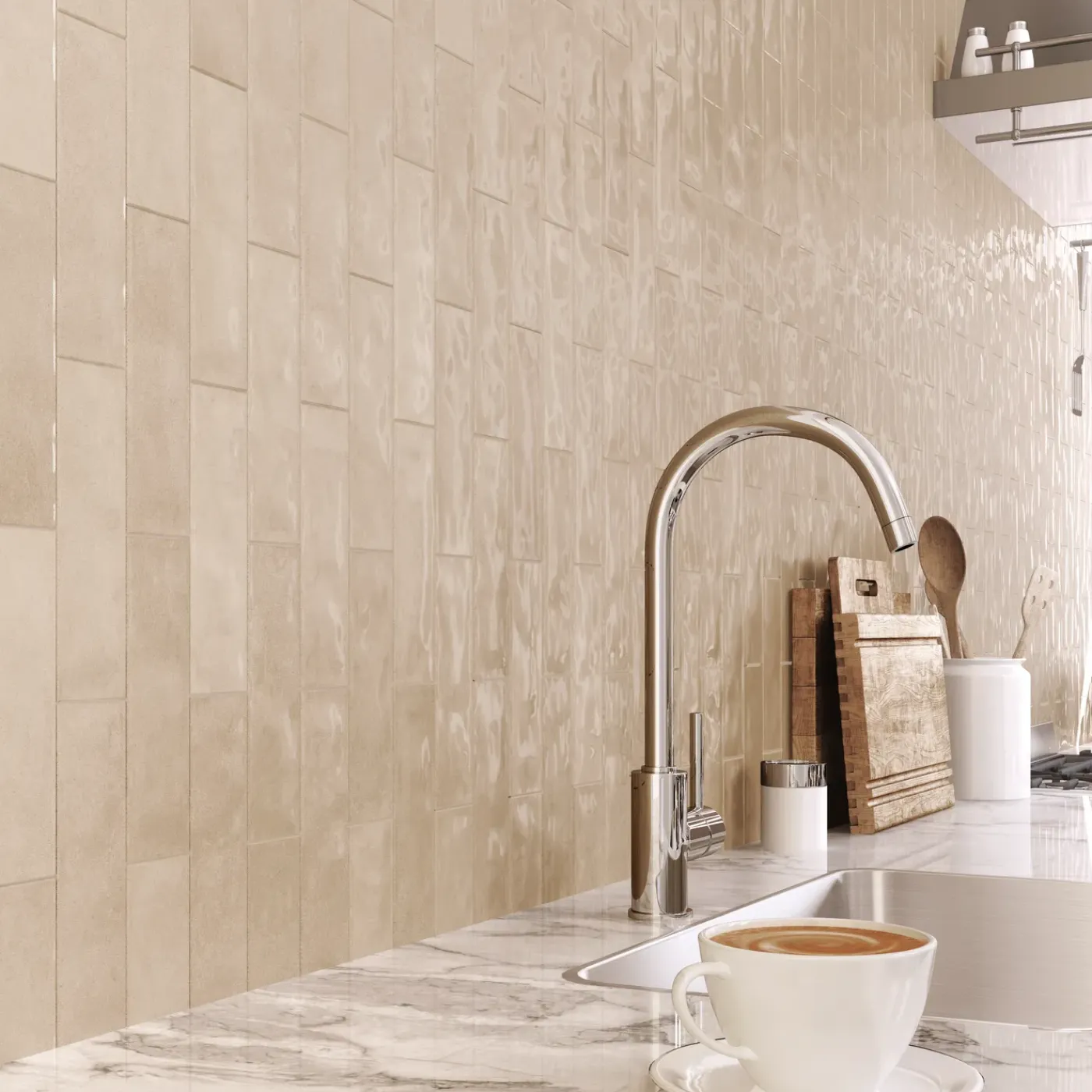 Overig Wandtegel Nolita - Beige - Keramiek - 6,5x20 cm - 0,36 m²