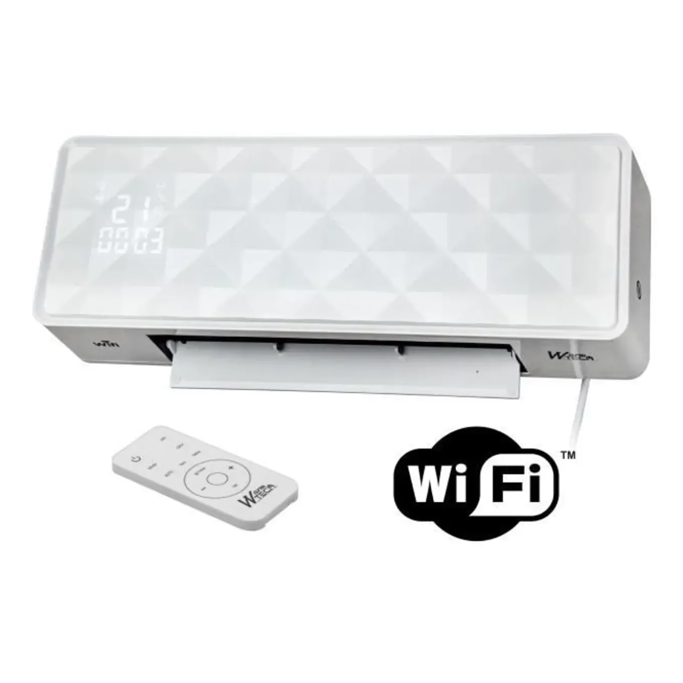 Warm Tech Muurverwarming Elektrisch 2000w Keramisch Wifi 240v Tot 50m3 Wit