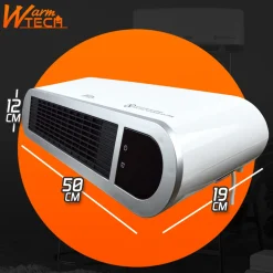 WARM TECH Muurverwarming 2000w Keramiek 240v Tot 50m3 Wit