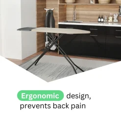 Wasophoogte Strijkplank - Extra Brede Strijkplank Stoomgenerator - 124*44 Cm - 4 Verstelbare Hoogte
