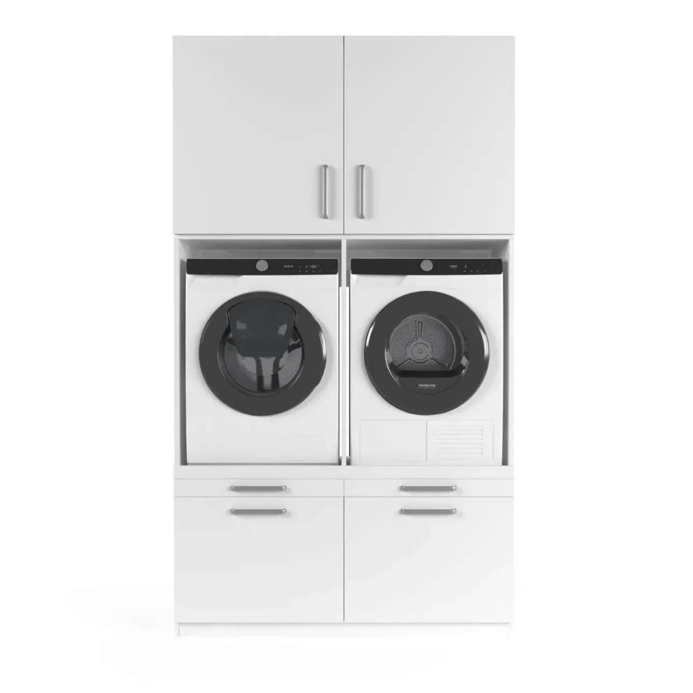 Wasophoogte Wasmachine Kast Venice - 700d X 1330b X 2350h Mm - Wit