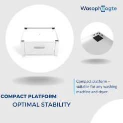 Wasophoogte Wasmachine Verhoger Met Lade - 31cm Hoog - Wit - Universeel