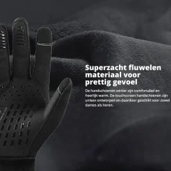 Waterafstotend- en winddichte Handschoenen Premium - Touchscreen - Zwart -M