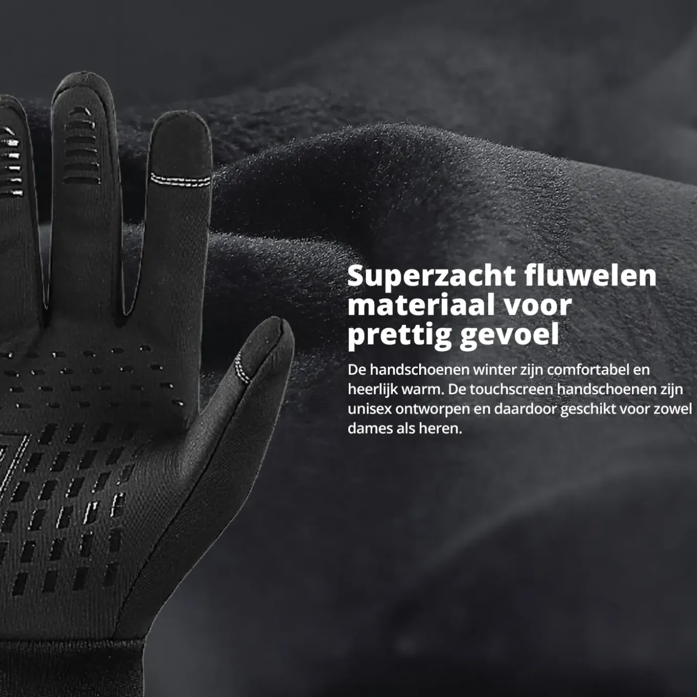 Waterafstotend- en winddichte Handschoenen Premium - Touchscreen - Zwart -M