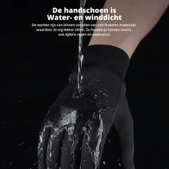 Waterafstotend- en winddichte Handschoenen Premium - Touchscreen - Zwart -M