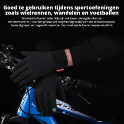 Waterafstotend- en winddichte Handschoenen Premium - Touchscreen - Zwart -M