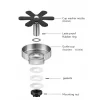 Waterval Glazenspoeler Cupwasher Deluxe 120 Mm Ss304 - Inbouw - Geborsteld - Zilver