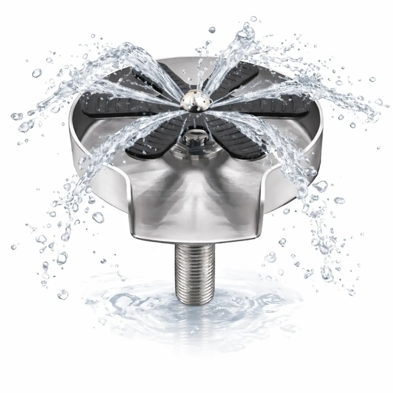 Waterval Glazenspoeler Cupwasher Deluxe 120 Mm Ss304 - Inbouw - Geborsteld - Zilver