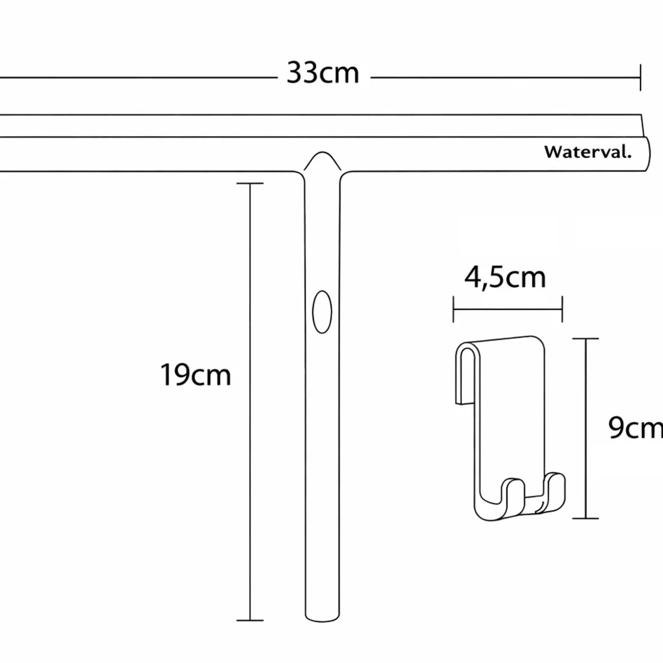 Waterval Xl Douchewisser 33cm – Siliconen Trekker Voor Douchewand & Badkamer – Taupe