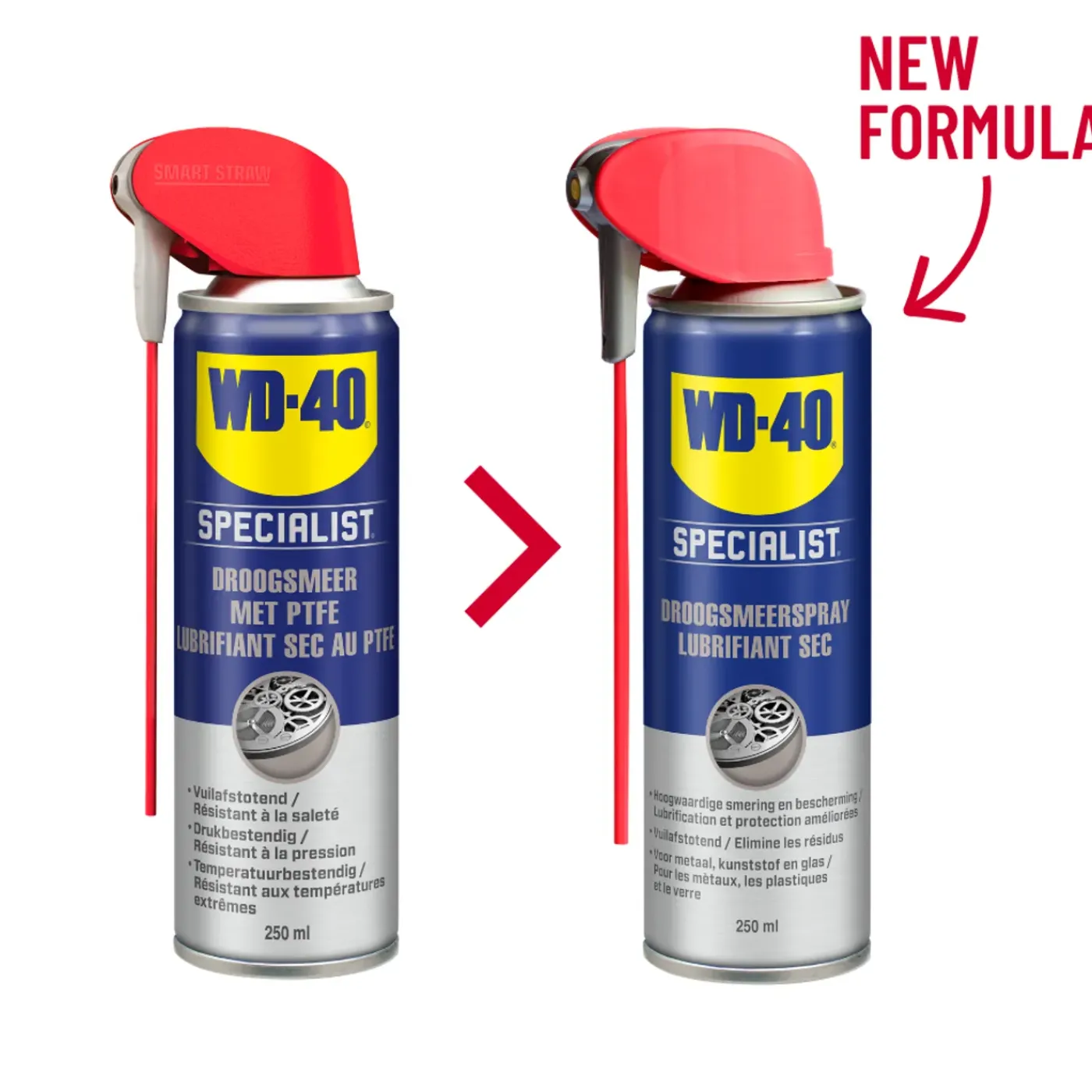 WD-40 Specialist droogsmeerspray met PTFE Smart Straw 250ml