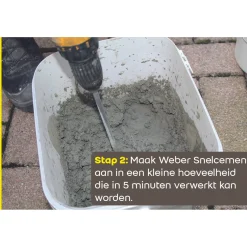 Saint-Gobain Weber Weber Snelcement Reparatiemortel - 2kg - Grijs