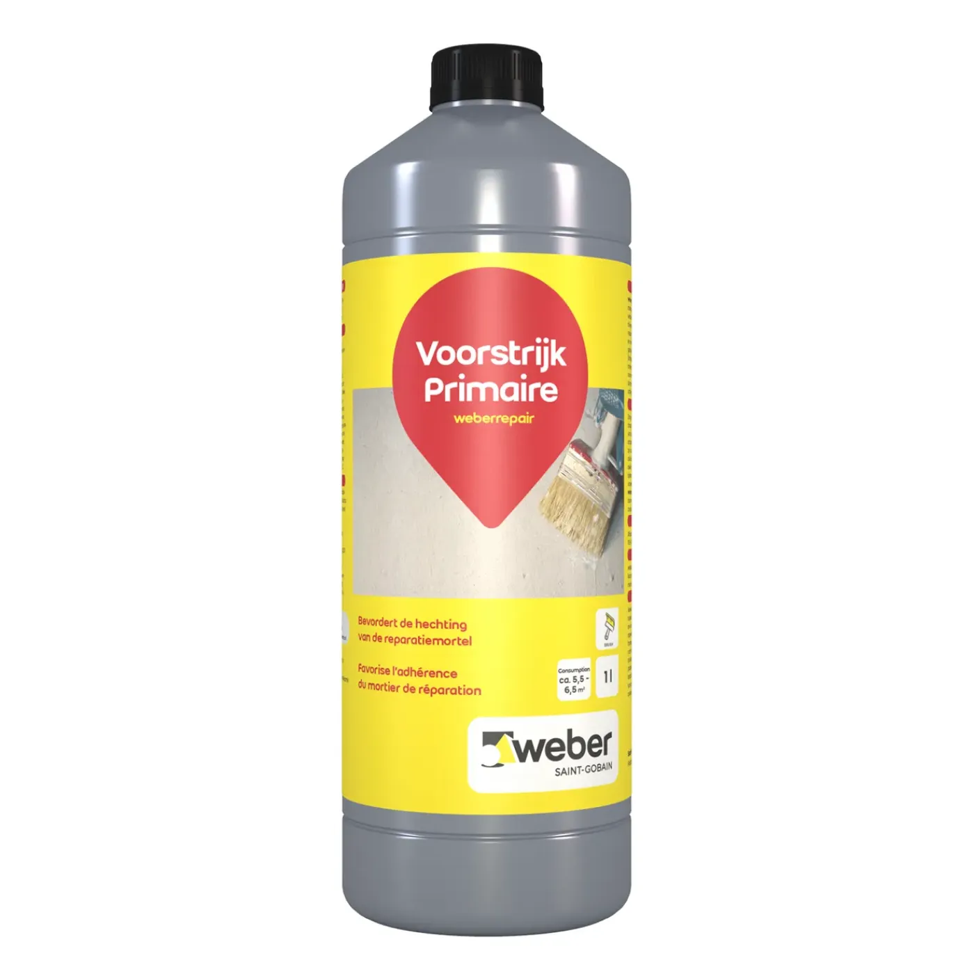 Saint-Gobain Weber Weber - Voorstrijk - Hechting Reparatiemortel - Kant-en-klaar - 1L