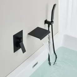 WEBO sanitair WEBO Deluxe inbouw badkraan met handdouche complete set - mat zwart