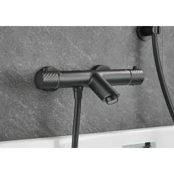 WEBO Oliver opbouw badkraan met handdouche complete set - mat zwart