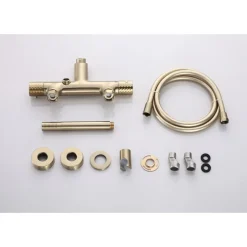WEBO Oliver opbouw badkraan met handdouche complete set - mat goud geborsteld