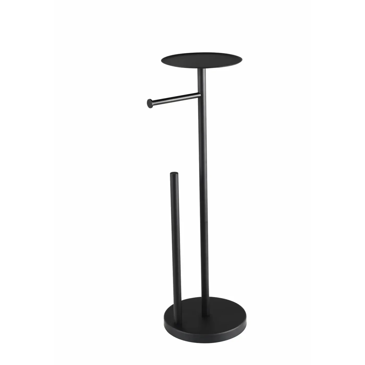 WEBO sanitair Webo Pureline Toiletrolhouder–mat Zwart–rvs– Badkameraccessoire