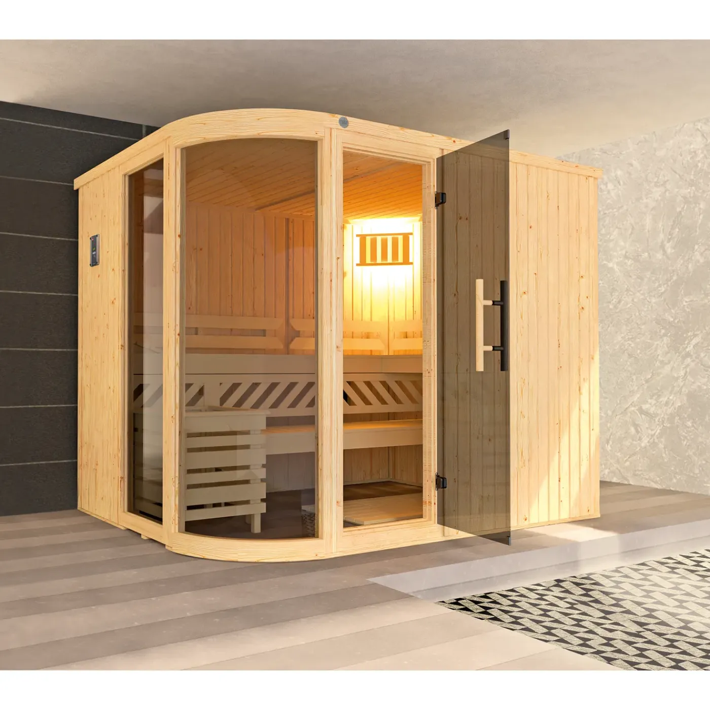 Weka design sauna Sara 2 9,6 kW BioS 194x244cm