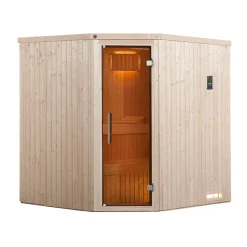 Weka hoeksauna Kiruna 2 4,5 kW BioS 230V 177x194cm