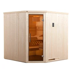 Weka hoeksauna Varberg 3 GT, 7,5 Kw OS 194x194cm