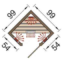 Weka Infrarood sauna Tanilla Compleet 99x99cm