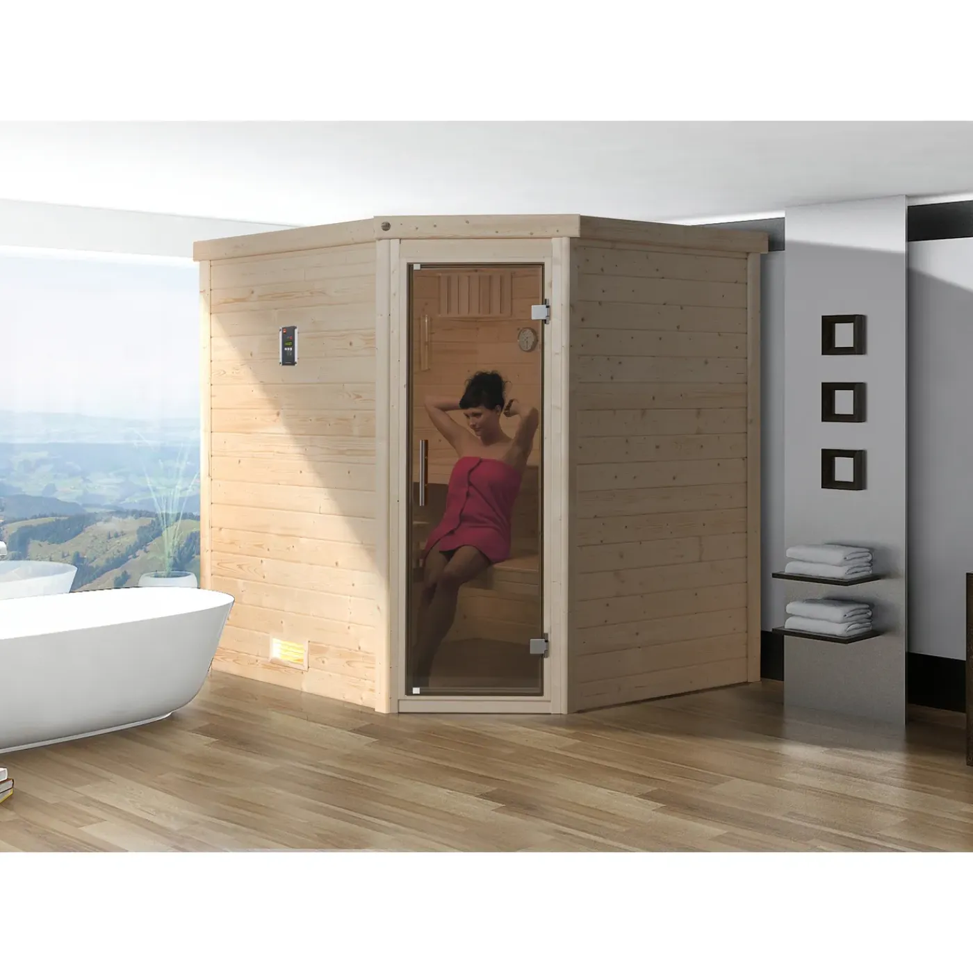Weka 45mm sauna Turku 1 7,5 kW BioS 178x195cm