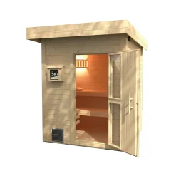 Weka saunahuis Naantali voor buiten 9 Kw BioS 210x249cm